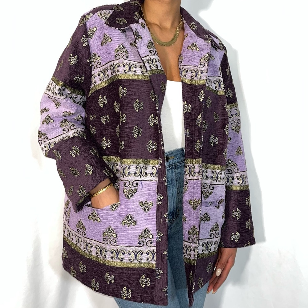 Vintage Sag Harbor Purple & Lavender Coat (size 18w)